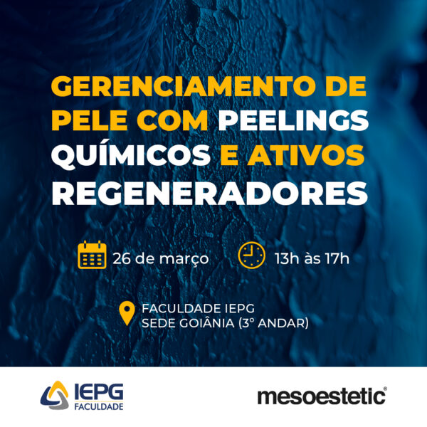 Workshop Gerenciamento de pele com peelings químicos e ativos regeneradores