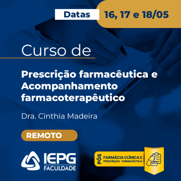 Curso de Prescrição farmacêutica e Acompanhamento farmacoterapêutico (Remoto)
