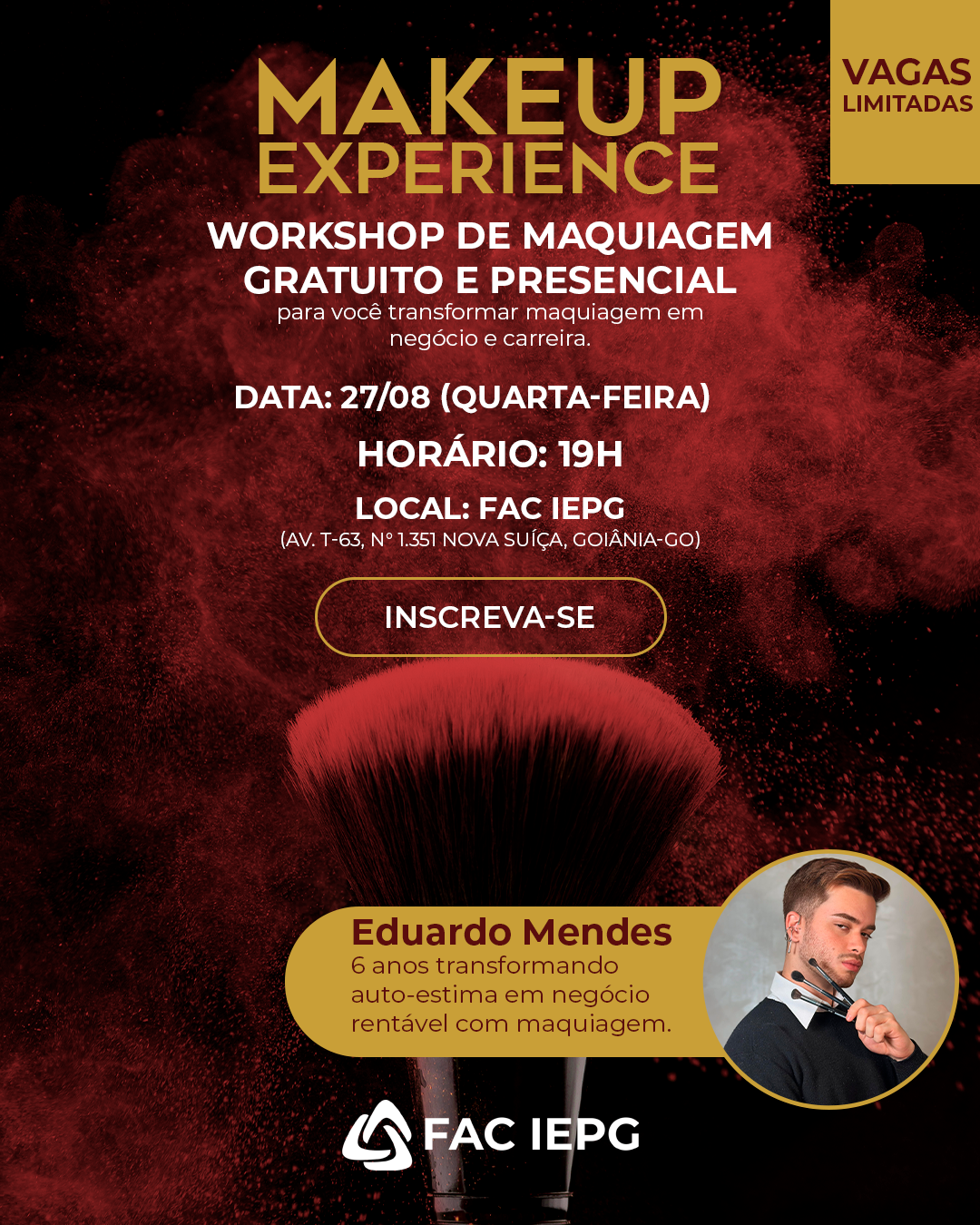 MAKEUP EXPERIENCE - FACULDADE IEPG - CURSO GRATUITO