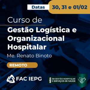 Curso de Gestão Logística e Organizacional Hospitalar (Remoto)