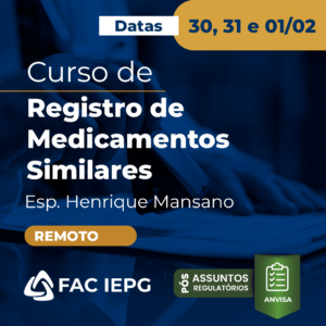 Curso de Registro de Medicamentos Similares (Remoto)