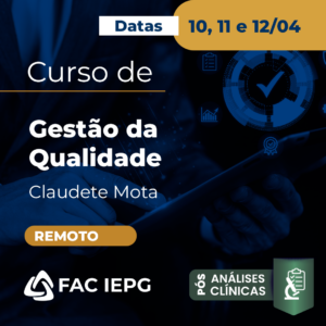 Curso de Curso de Gestão de Qualidade - Remoto